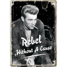 James Dean - Smoking - Metalna razglednica