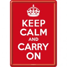 Keep Calm and Carry On - Metalna razglednica