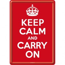 Keep Calm and Carry On - Metalna razglednica