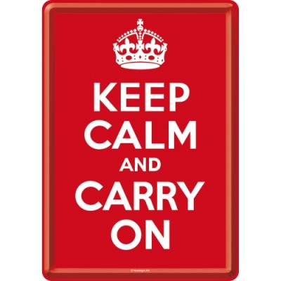 Keep Calm and Carry On - Metalna razglednica