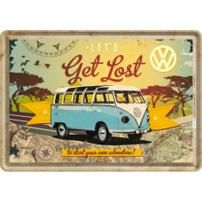 VW Bulli - Let's Get Lost - Metalna razglednica