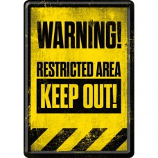 Restricted Area - Keep Out! - Metalna razglednica