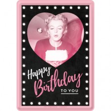 Marilyn - Happy Birthday - Metalna razglednica