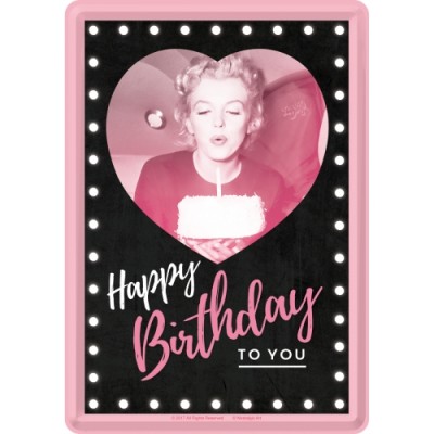 Marilyn - Happy Birthday - Metalna razglednica