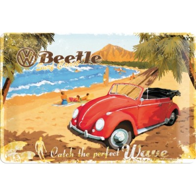 VW Beetle - Ready for the Beach - Znak 20x30cm