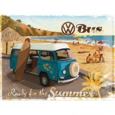 VW Bulli - Ready for the Summer - Znak 30x40cm