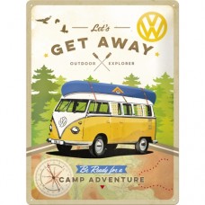 VW Bulli - Let's Get Away! - Znak 30x40cm