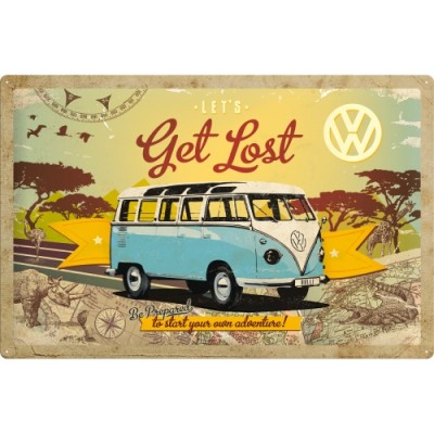 VW Bulli - Let's Get Lost - Znak 40x60cm