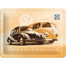 VW Beetle & Bulli - Znak 15x20cm