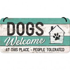 PfotenSchild - Dogs Welcome - Viseći znak