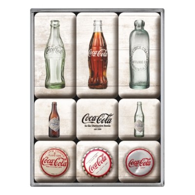 Coca-Cola - Bottle Timeline - Set magneta (9kom)