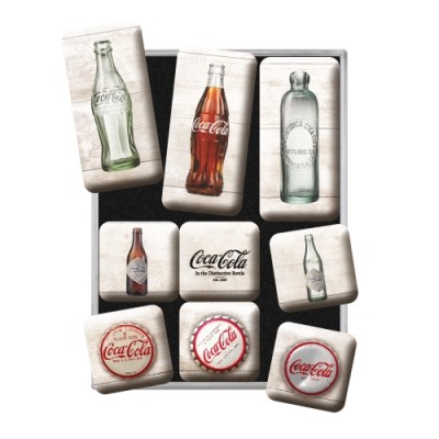 Coca-Cola - Bottle Timeline - Set magneta (9kom)