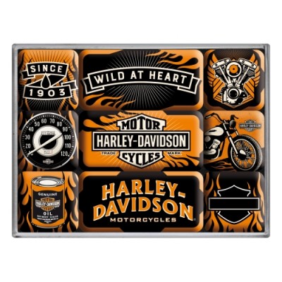 Harley-Davidson Wild At Heart - Set magneta (9kom)