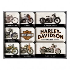 Harley-Davidson - Model Chart - Set magneta (9kom)