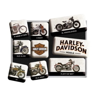 Harley-Davidson - Model Chart - Set magneta (9kom)