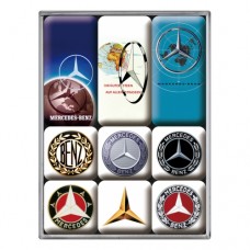 Mercedes - Logo Evolution - Set magneta (9kom)