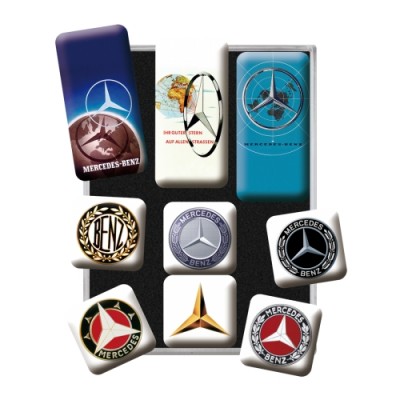 Mercedes - Logo Evolution - Set magneta (9kom)