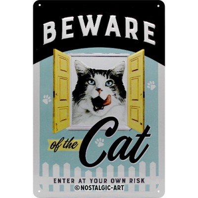 Beware of the Cat - Znak 20x30cm